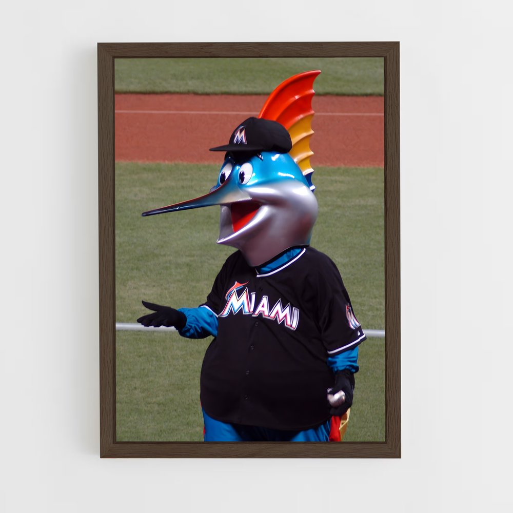 Poster Le Marlin Batteur – affiche Baseball (vue 5)